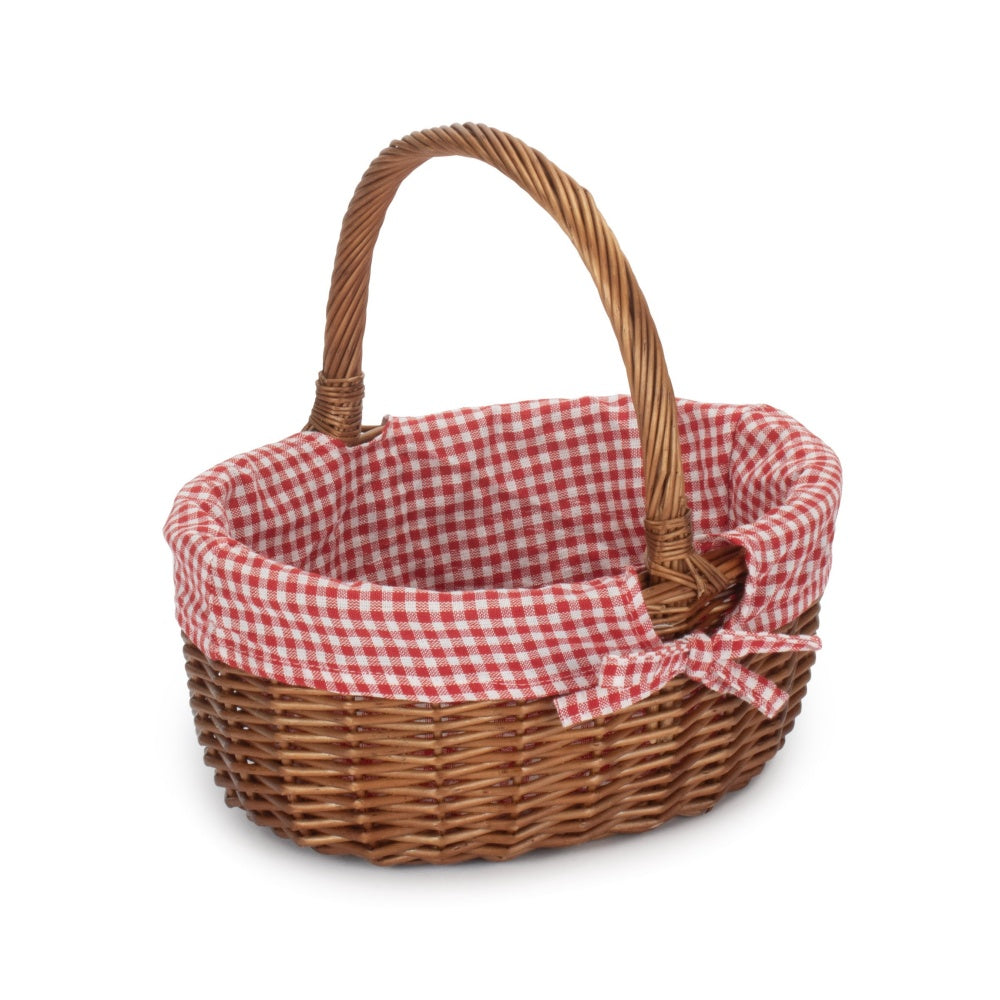 Double Steamed Oval Wicker Shopping Basket-7