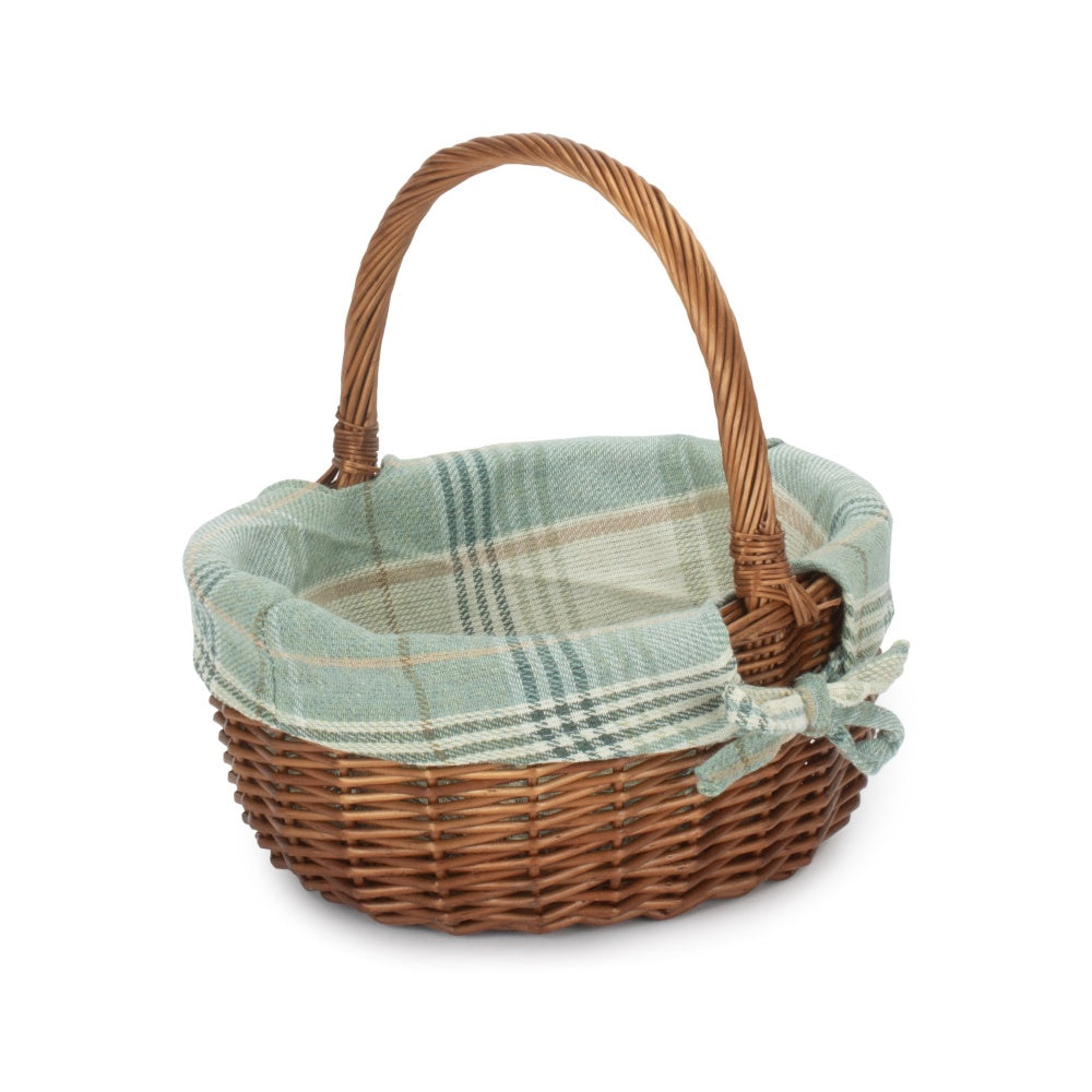 Double Steamed Oval Wicker Shopping Basket-5