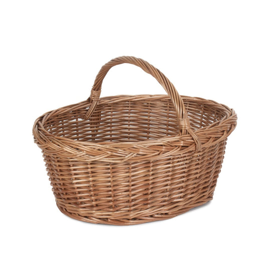 Country Village Wicker Shopping Basket-0