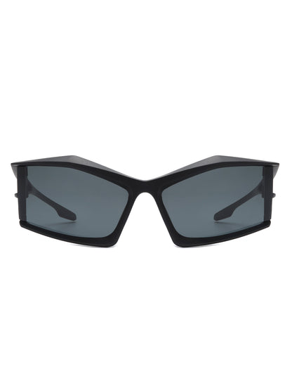 Halo - Futuristic Geometric Rectangle Fashion Sunglasses-1