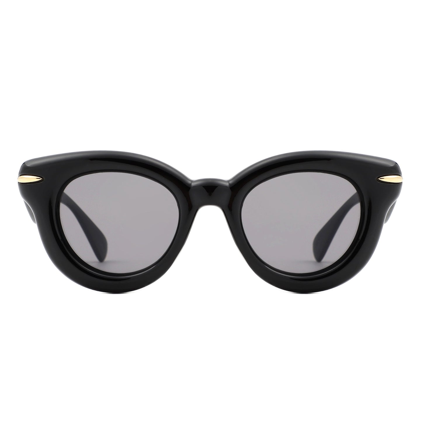 Glide - Round Thick Frame Retro Circle Sunglass-1