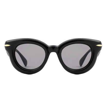Glide - Round Thick Frame Retro Circle Sunglass-1