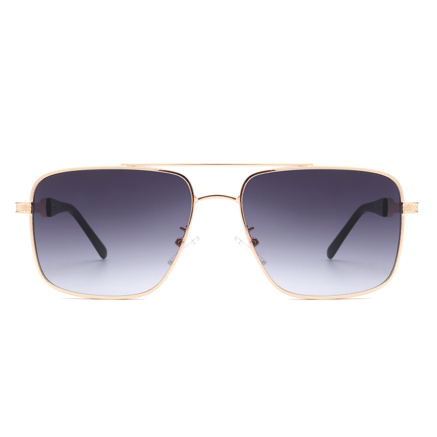 Drift - Square Flat Top Tinted Brow-Bar Fashion Sunglasses-1