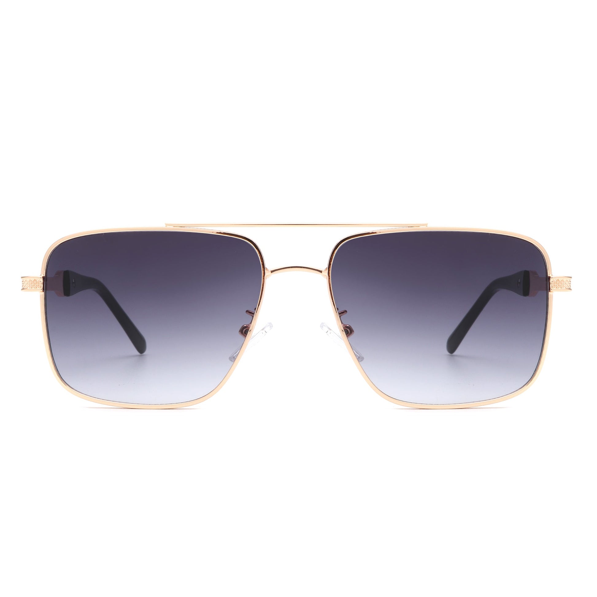 Drift - Square Flat Top Tinted Brow-Bar Fashion Sunglasses-1