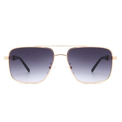Drift - Square Flat Top Tinted Brow-Bar Fashion Sunglasses-1