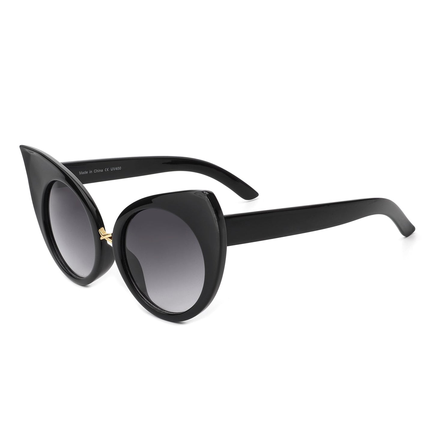Iridessa - Women Mod Retro High Pointed Oversize Fashion Cat Eye Sunglasses-2