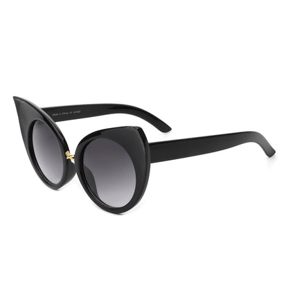 Iridessa - Women Mod Retro High Pointed Oversize Fashion Cat Eye Sunglasses-2