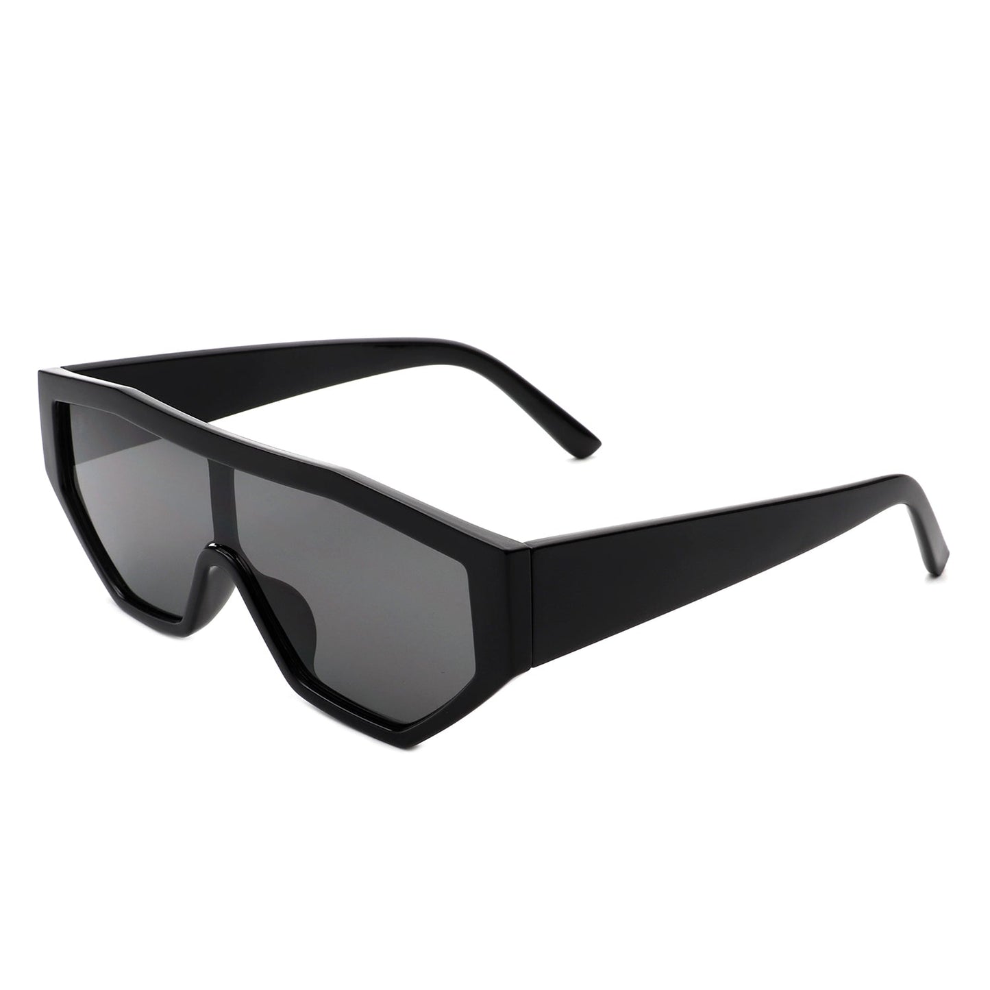 Firelily - Geometric Square Futuristic Fashion Sunglasses-4