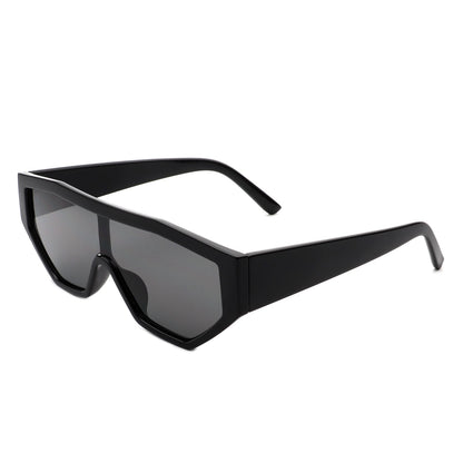 Firelily - Geometric Square Futuristic Fashion Sunglasses-4