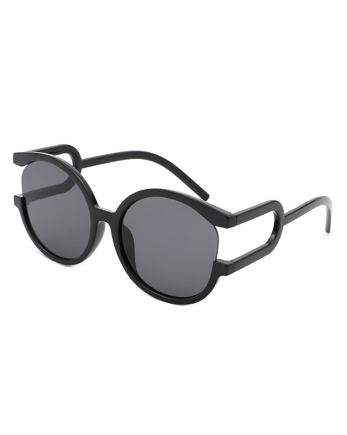 Iloria - Oversized Fashion Irregular Round Sunglasses-2