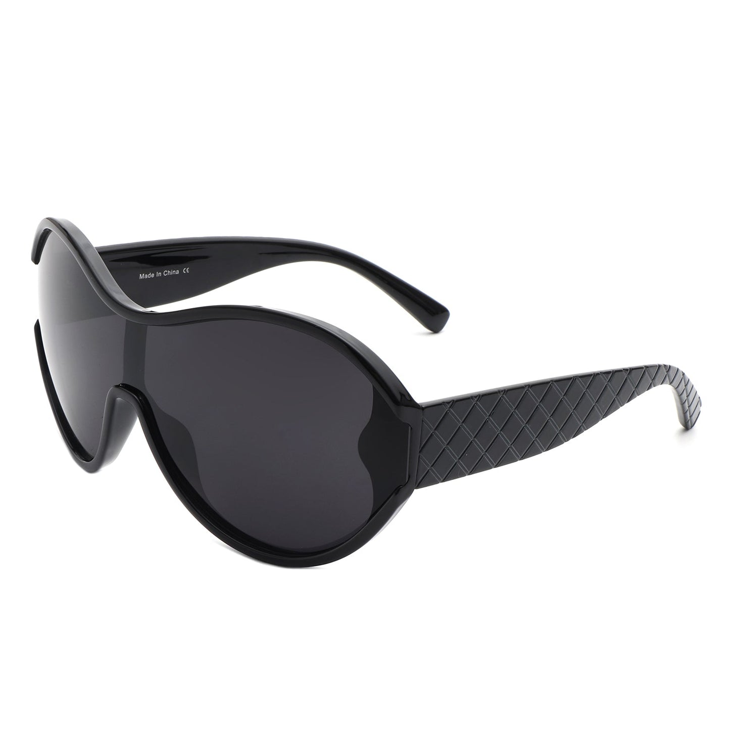 Gwyneth - Retro Oversized Oval Curved Round Sunglasses-3