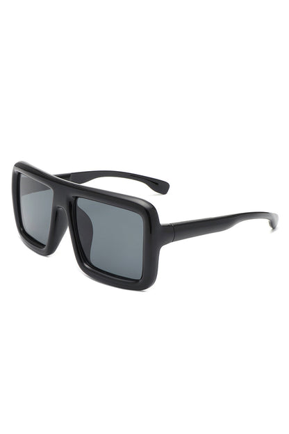 Hype - Oversized Square Flat-Top Women's Fashion Sunglasses-2