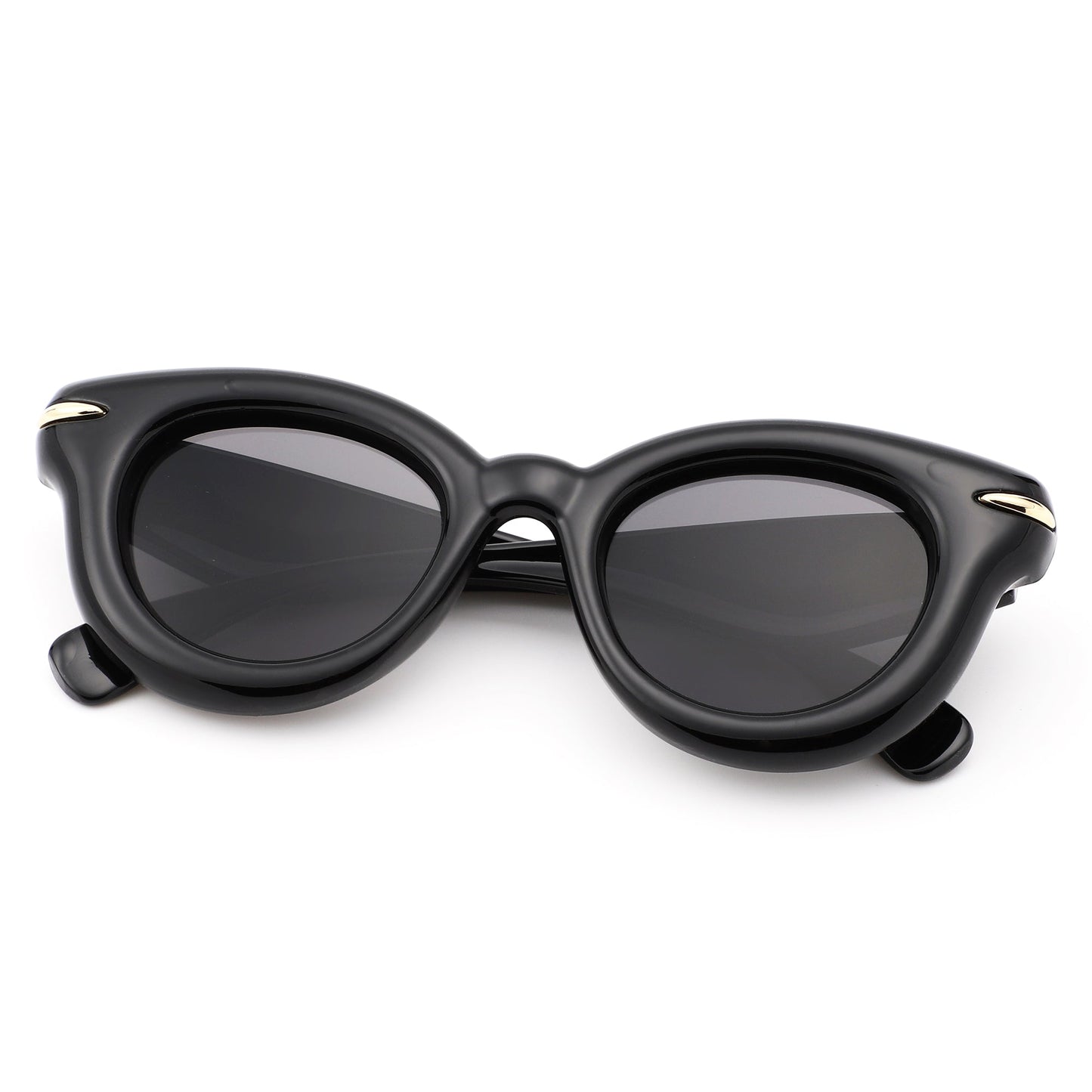 Glide - Round Thick Frame Retro Circle Sunglass-3