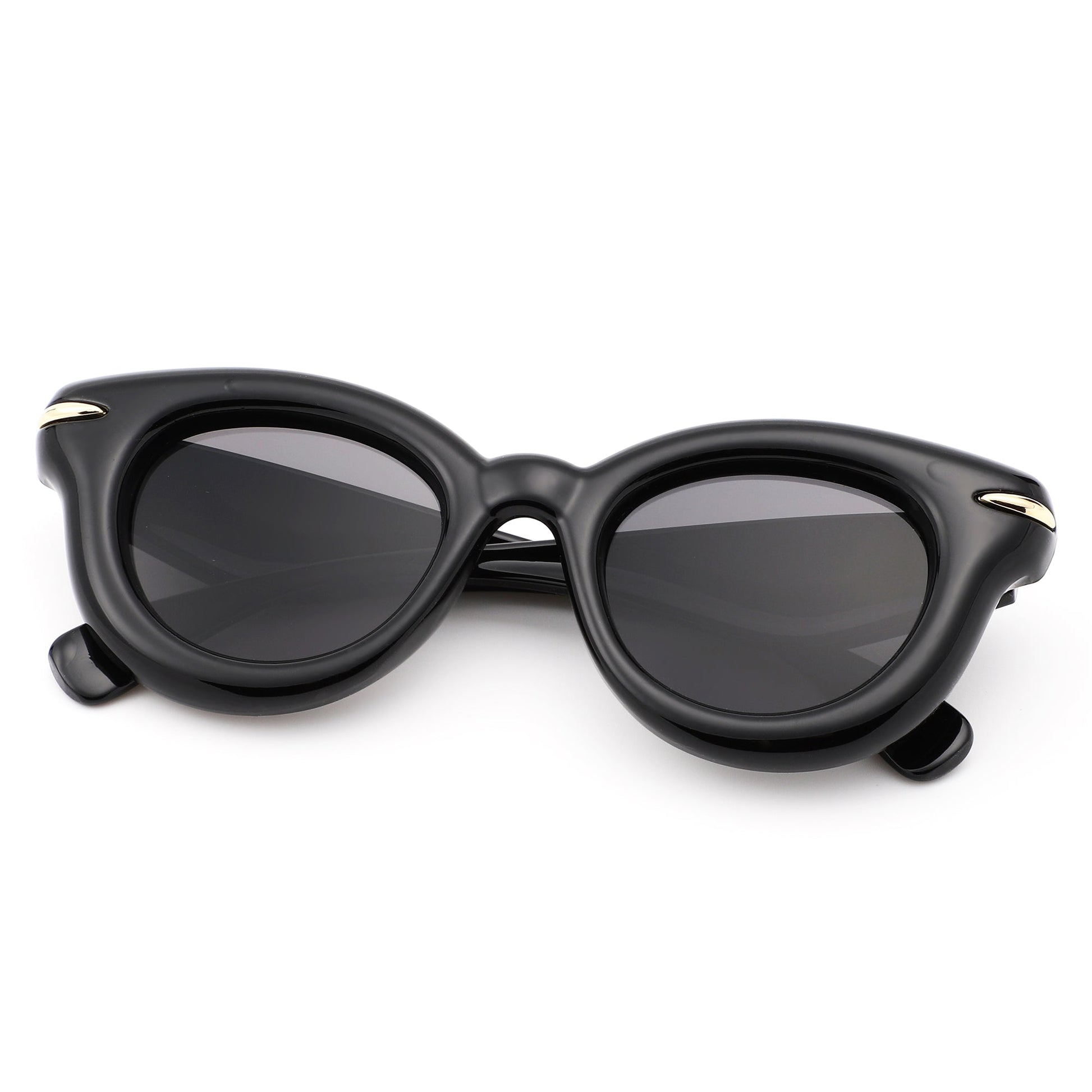 Glide - Round Thick Frame Retro Circle Sunglass-3