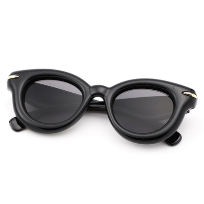 Glide - Round Thick Frame Retro Circle Sunglass-3