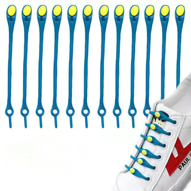 Elastic Silicone No-Tie Shoelaces for Kids and Adults