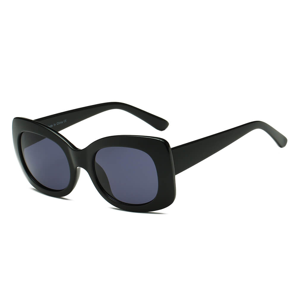 BAKU | Women Fashion Retro Rectangle Oversize Sunglasses-0