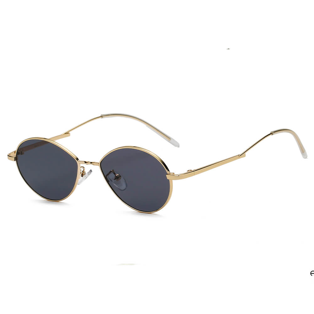 HICKORY | Small Retro Vintage Metal Round Sunglasses-5