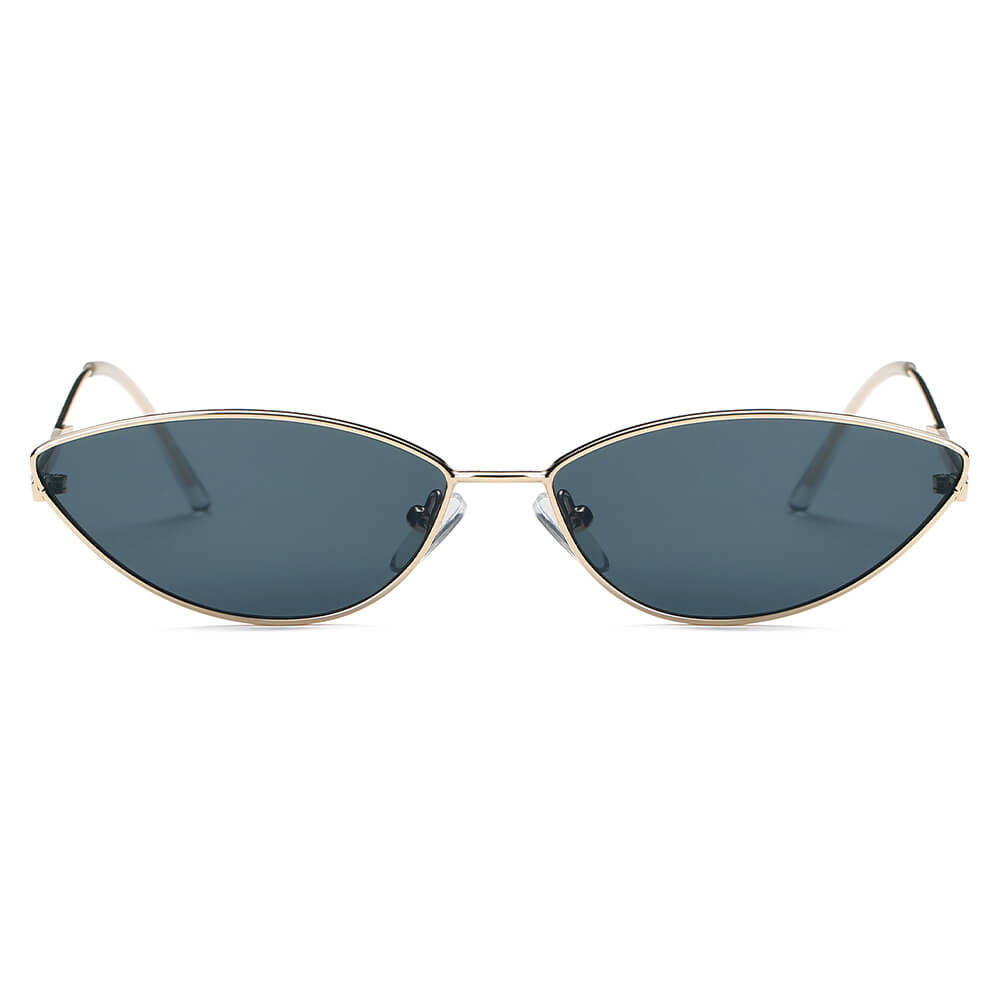 FLINT | Small True Retro Vintage Slim Metal Sunglasses-1