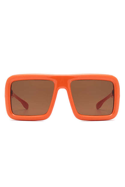 Hype - Oversized Square Flat-Top Women's Fashion Sunglasses-3