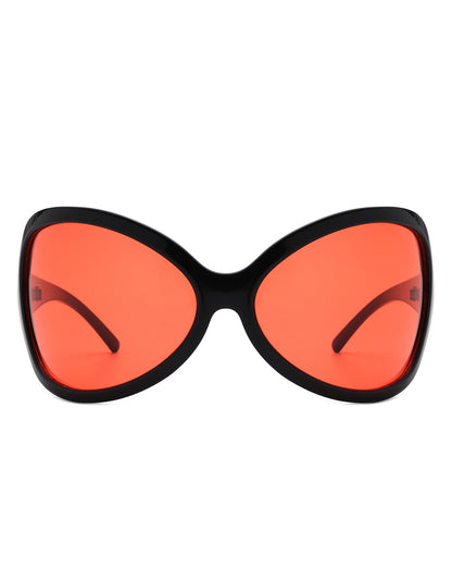 Luna - Oversized Triangle Butterfly Shape Women's Sunglasses-4