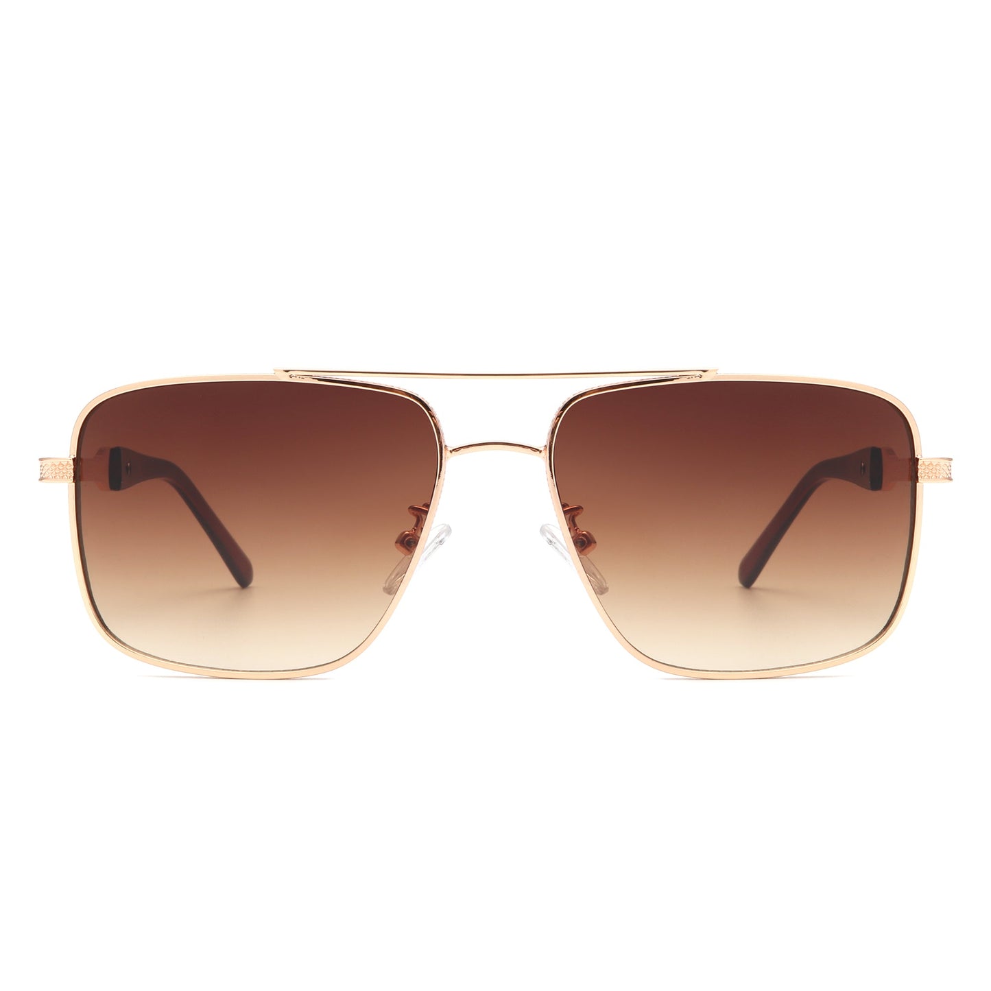 Drift - Square Flat Top Tinted Brow-Bar Fashion Sunglasses-3