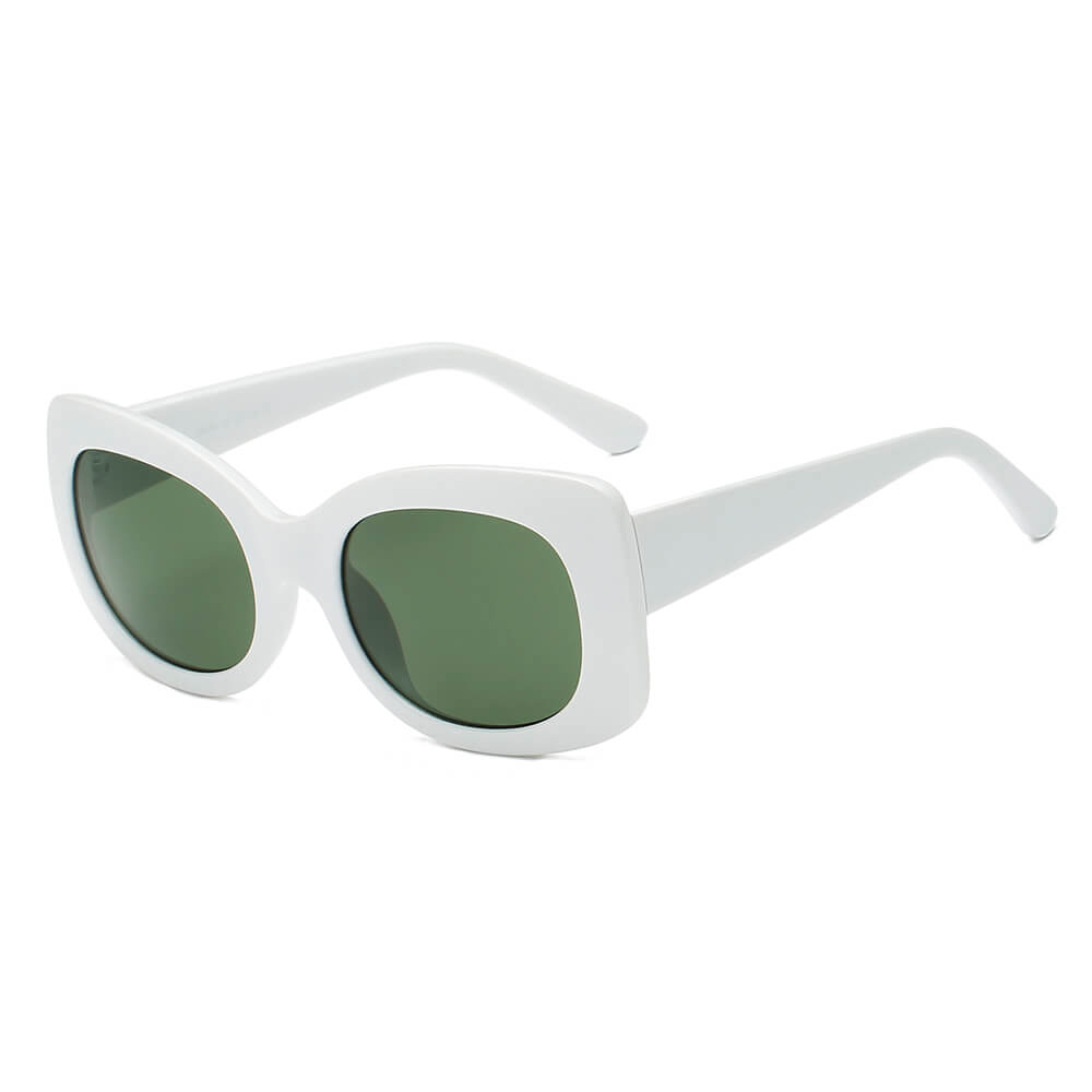 BAKU | Women Fashion Retro Rectangle Oversize Sunglasses-2
