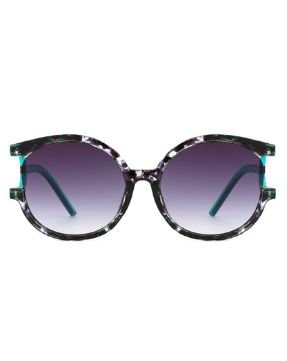 Iloria - Oversized Fashion Irregular Round Sunglasses-4