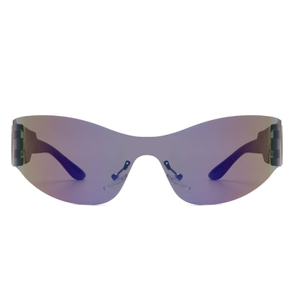 Galadriel - Futuristic Mirrored Cyberpunk Sport Sunglasses-4