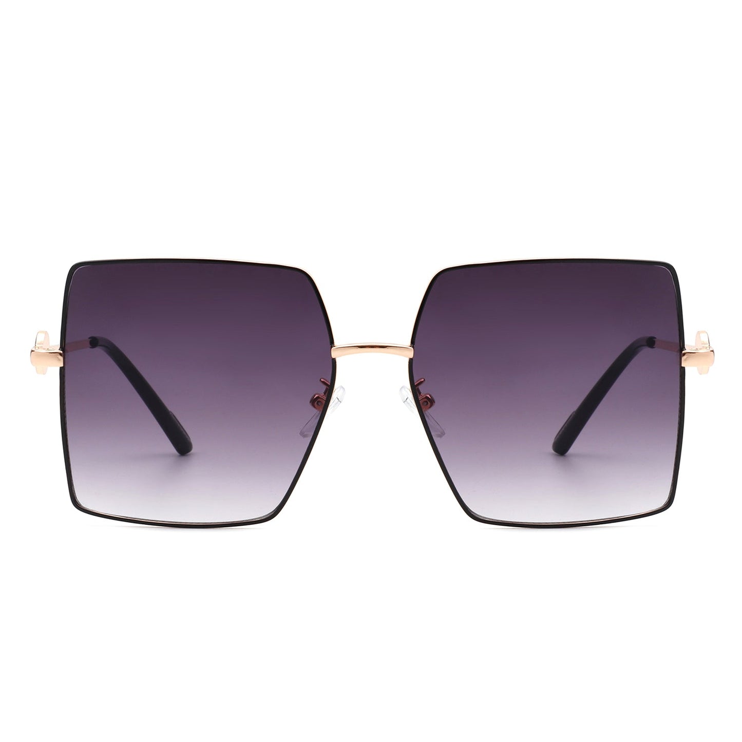 Benazia - Square Oversize Flat Top Large Tinted Women Fashion Sunglasses-4