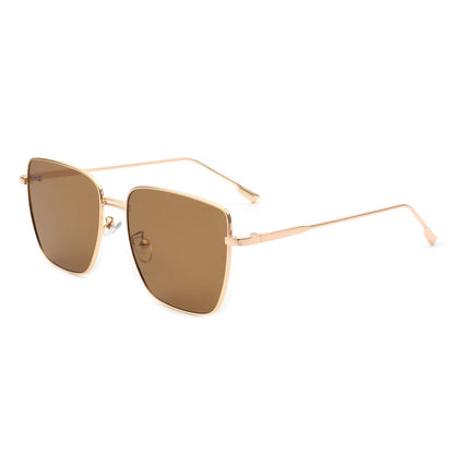 Eskuitan | Women Square Metal Oversize Fashion Sunglasses-2