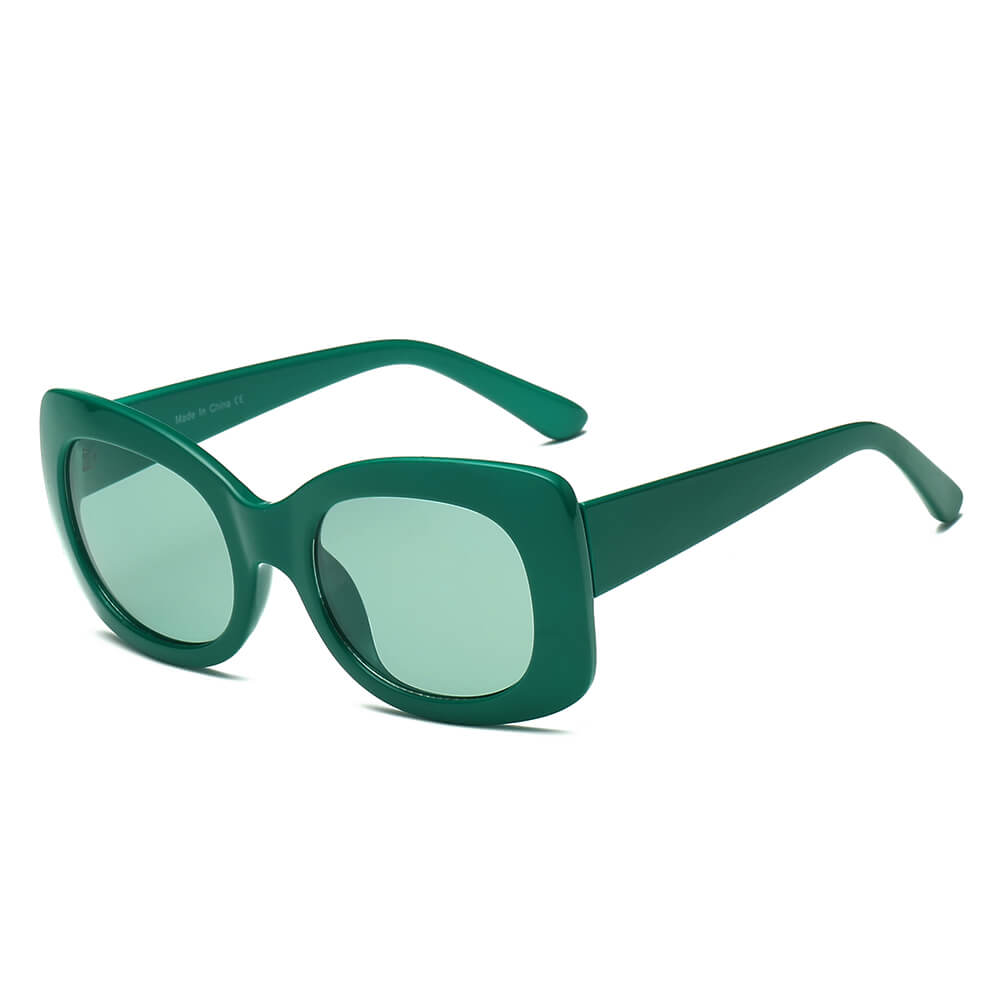 BAKU | Women Fashion Retro Rectangle Oversize Sunglasses-4