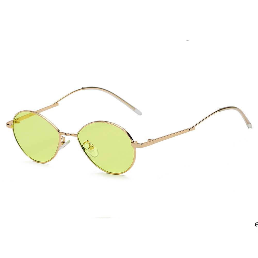 HICKORY | Small Retro Vintage Metal Round Sunglasses-2
