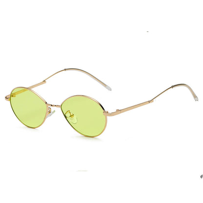 HICKORY | Small Retro Vintage Metal Round Sunglasses-2
