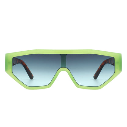 Firelily - Geometric Square Futuristic Fashion Sunglasses-3
