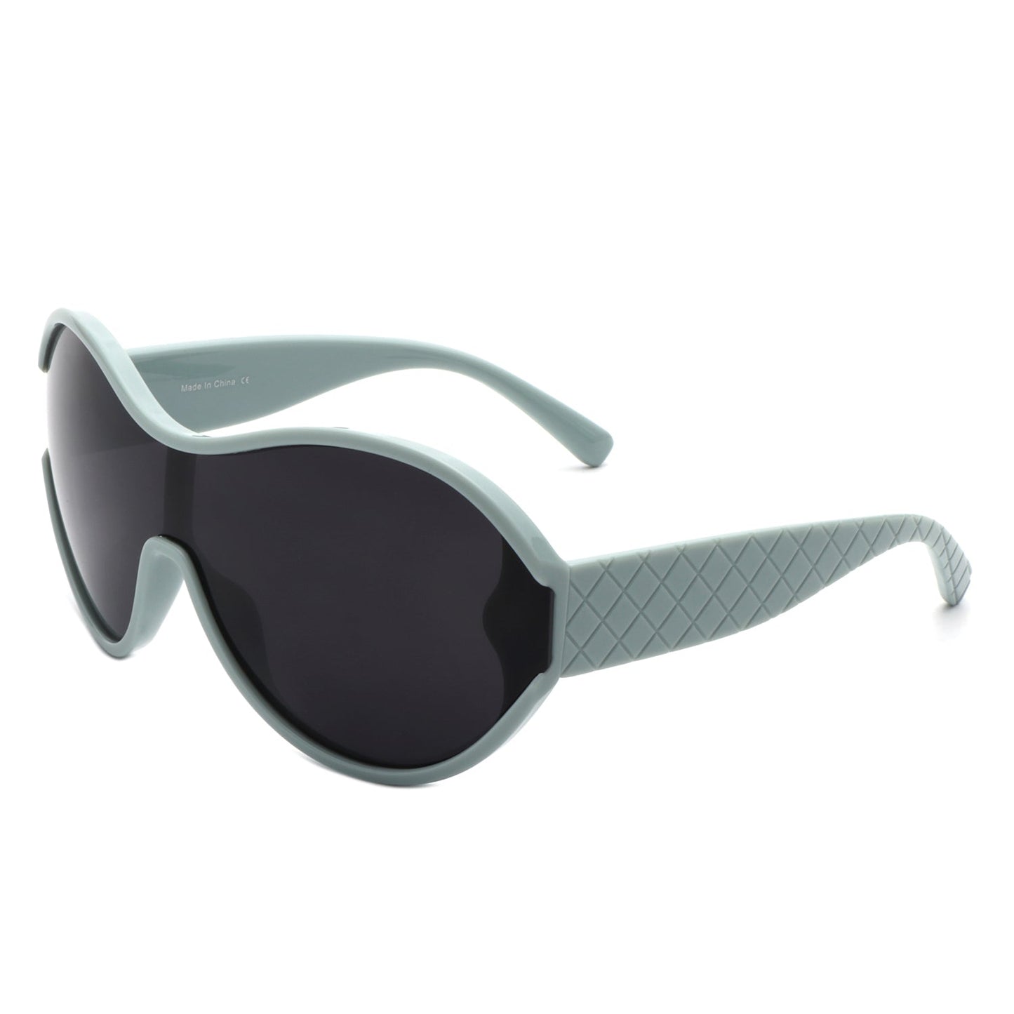 Gwyneth - Retro Oversized Oval Curved Round Sunglasses-6