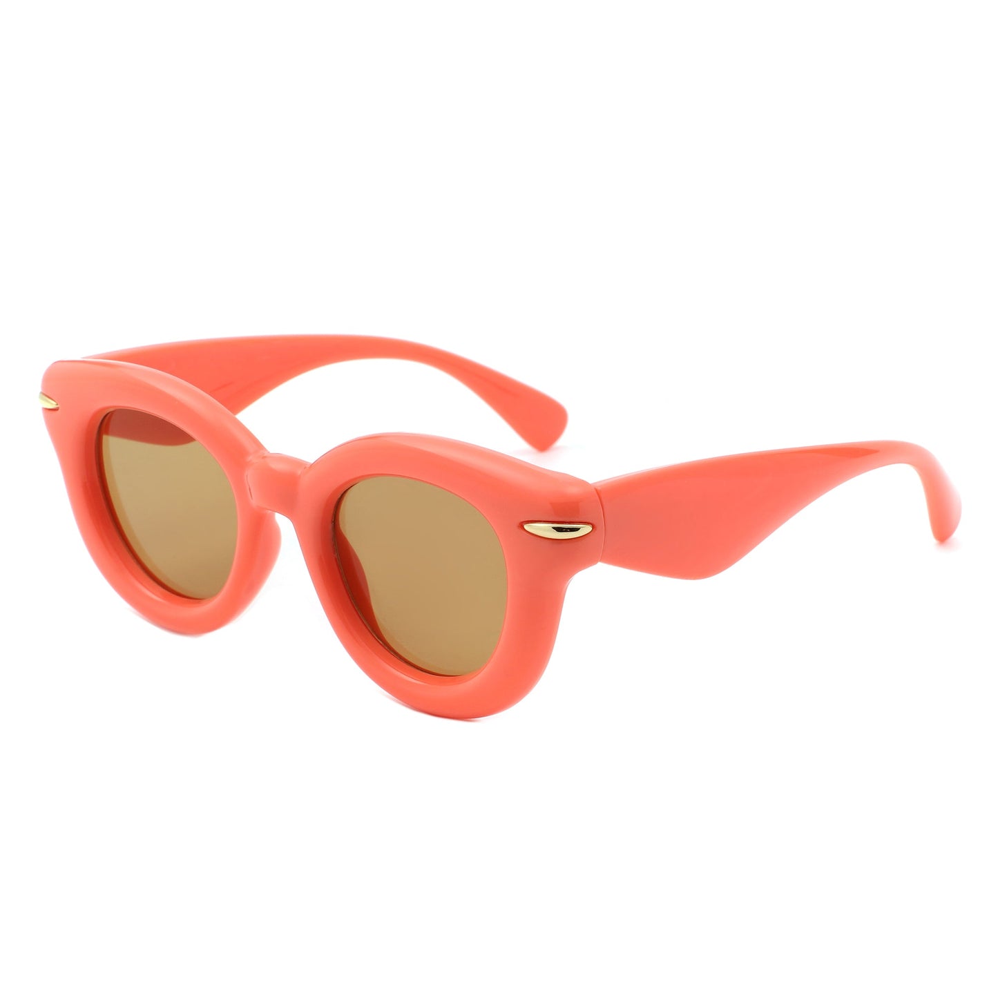 Glide - Round Thick Frame Retro Circle Sunglass-6