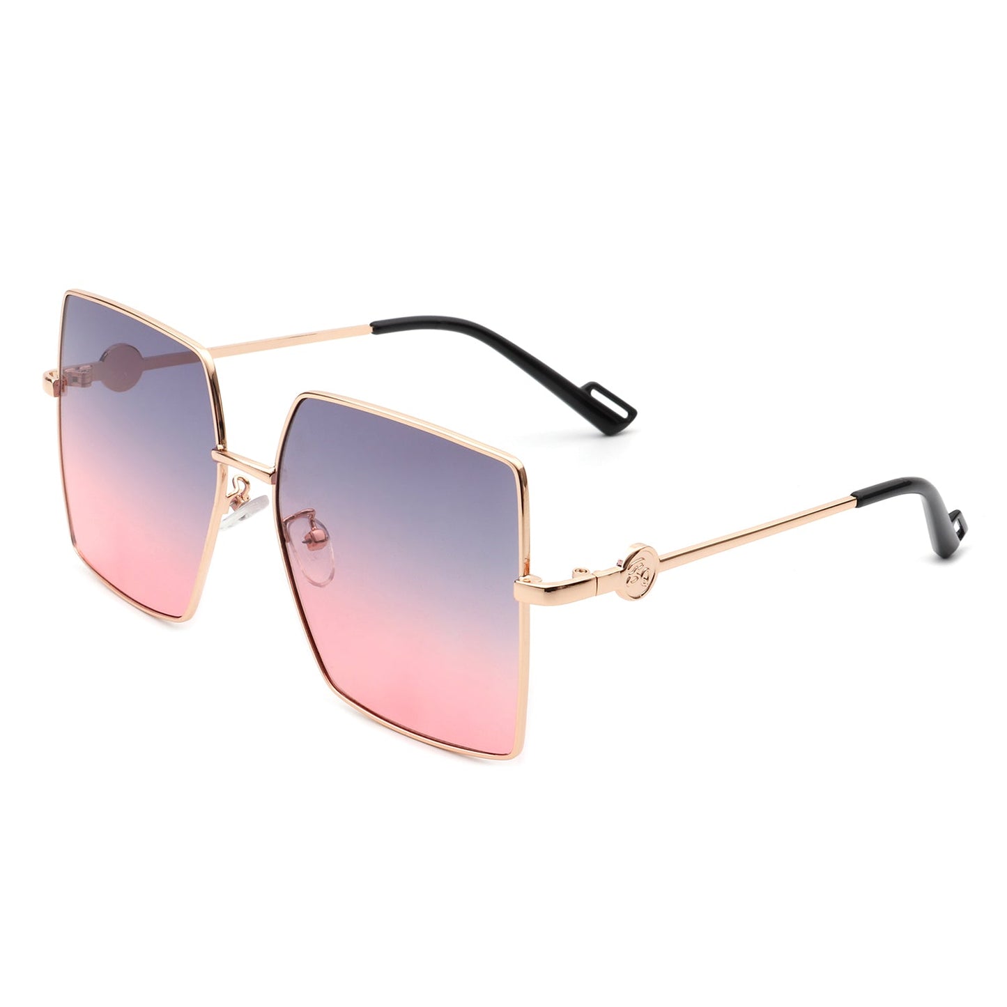 Benazia - Square Oversize Flat Top Large Tinted Women Fashion Sunglasses-6