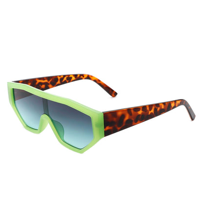 Firelily - Geometric Square Futuristic Fashion Sunglasses-2