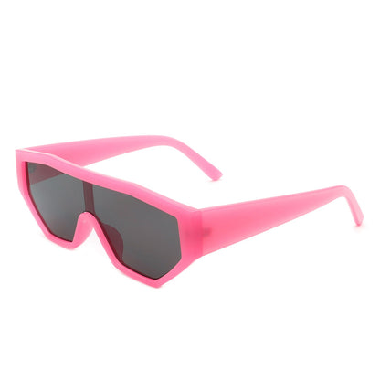 Firelily - Geometric Square Futuristic Fashion Sunglasses-7