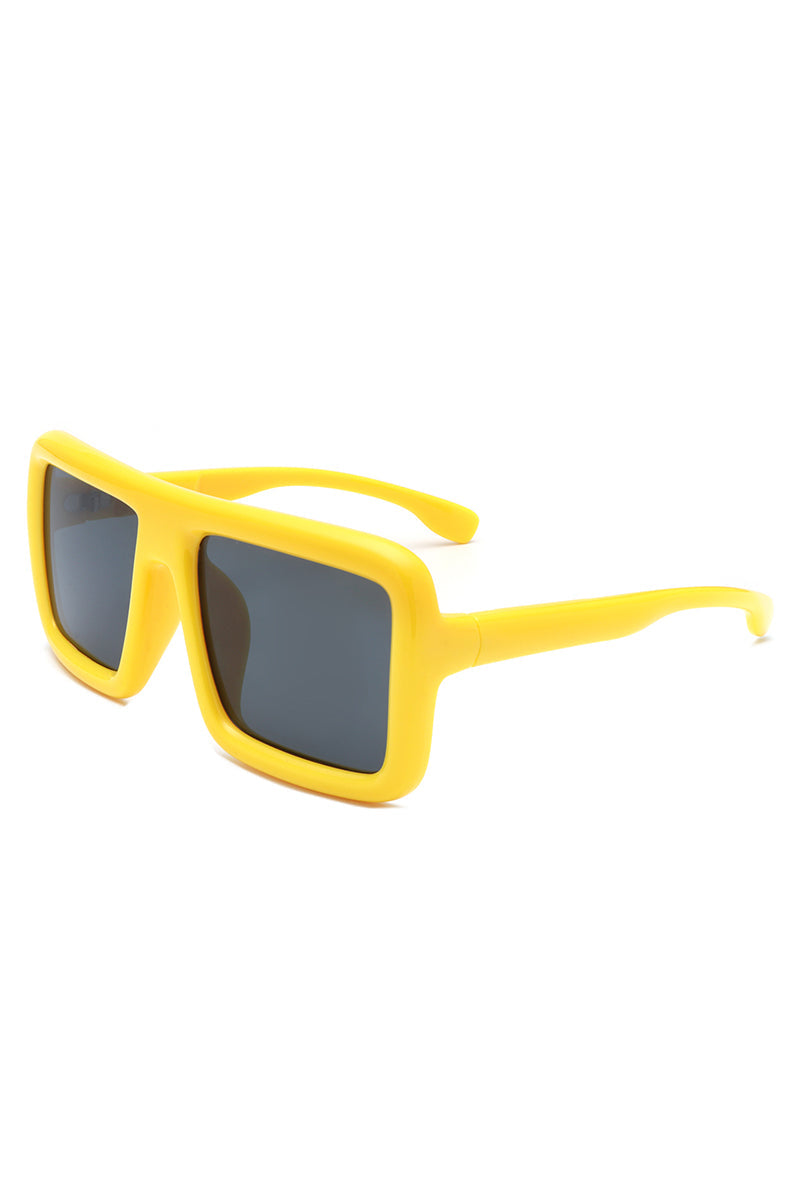 Hype - Oversized Square Flat-Top Women's Fashion Sunglasses-7