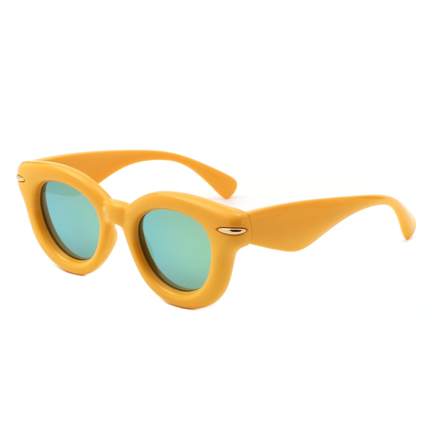 Glide - Round Thick Frame Retro Circle Sunglass-7