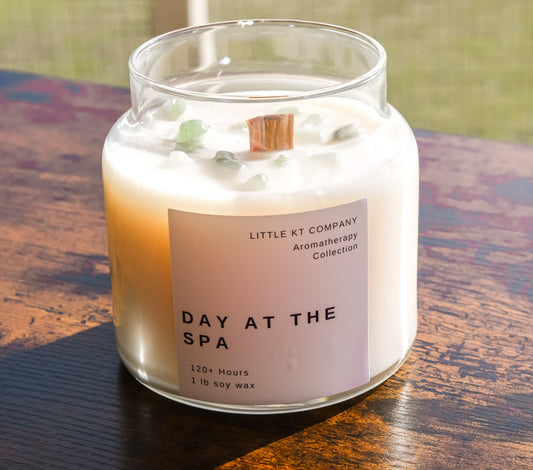Day at the Spa – Wood Wick Aromatherapy Candle-0