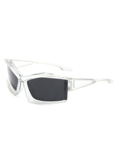 Halo - Futuristic Geometric Rectangle Fashion Sunglasses-8
