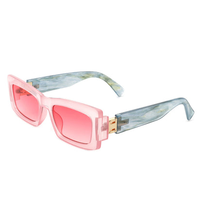 Illumyne - Retro Narrow Rectangle Flat Top Slim Fashion Sunglasses-7