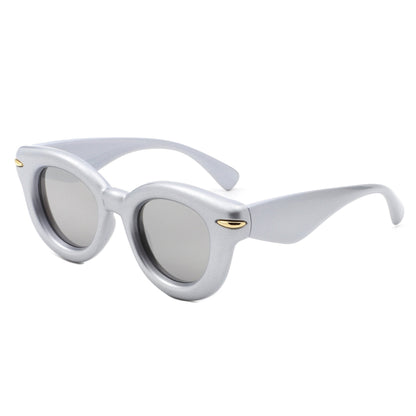 Glide - Round Thick Frame Retro Circle Sunglass-8