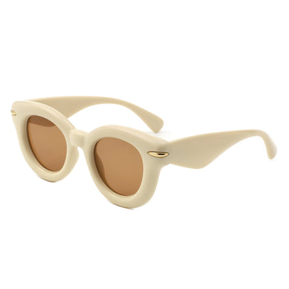 Glide - Round Thick Frame Retro Circle Sunglass-9