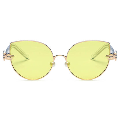 CENTRALIA | Women Metal Frame Cat Eye Hands Classic Sunglasses-3