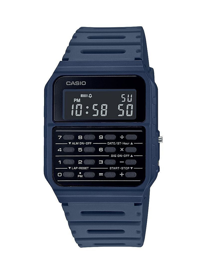Casio Men's Navy 8 Digit Calculator Watch-0