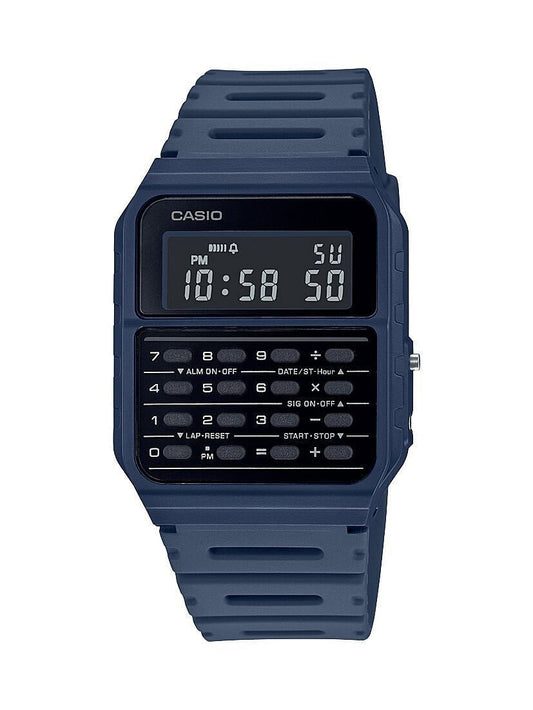 Casio Men's Navy 8 Digit Calculator Watch-0
